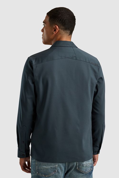 Cast Iron Overshirt Steel Blau Model / Achterkant