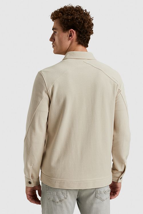 Cast Iron Overshirt Twill Beige Model / Achterkant