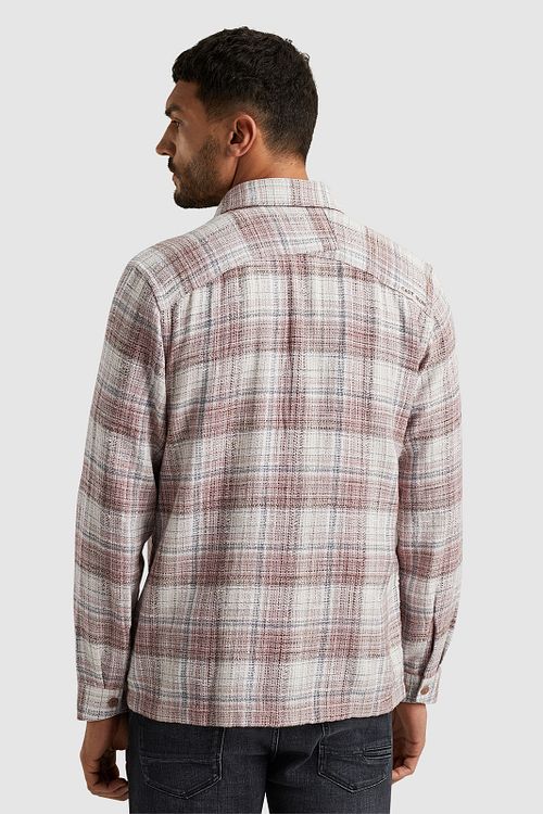 Cast Iron Overshirt Check Pink Model / Detail