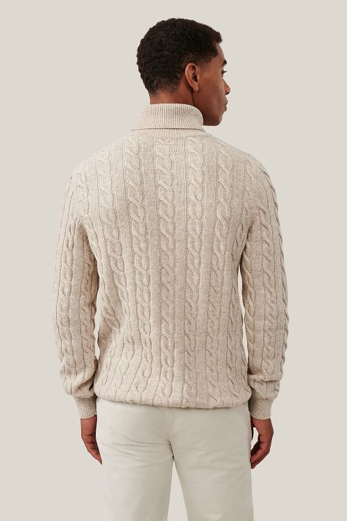 Maglione a collo alto Cavallaro Marzano beige Model / Achterkant