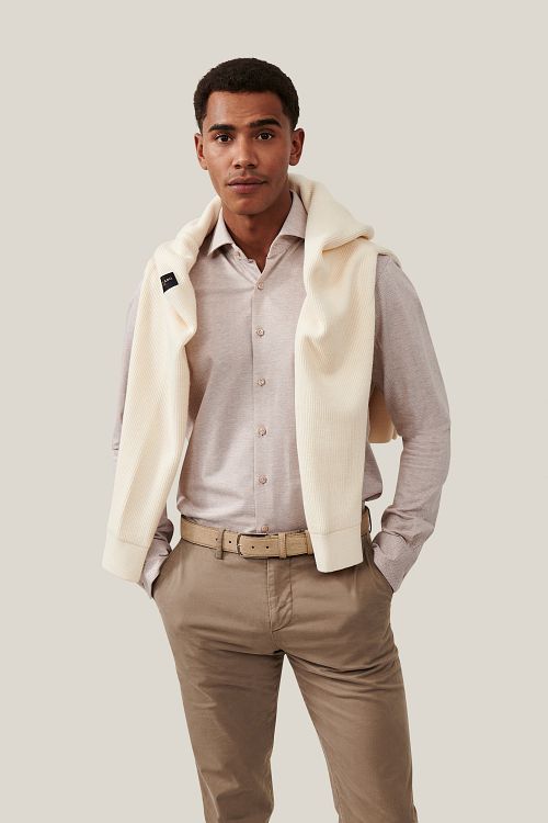 Cavallaro Brizino Overhemd Sand Model / Voorkant