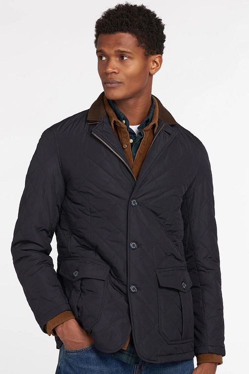 Chaqueta acolchada Barbour Lutz azul marino Model / Voorkant