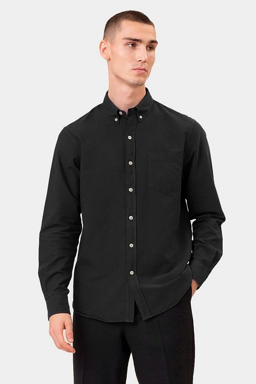 Colorful Standard Hemd Grijs Model / Voorkant