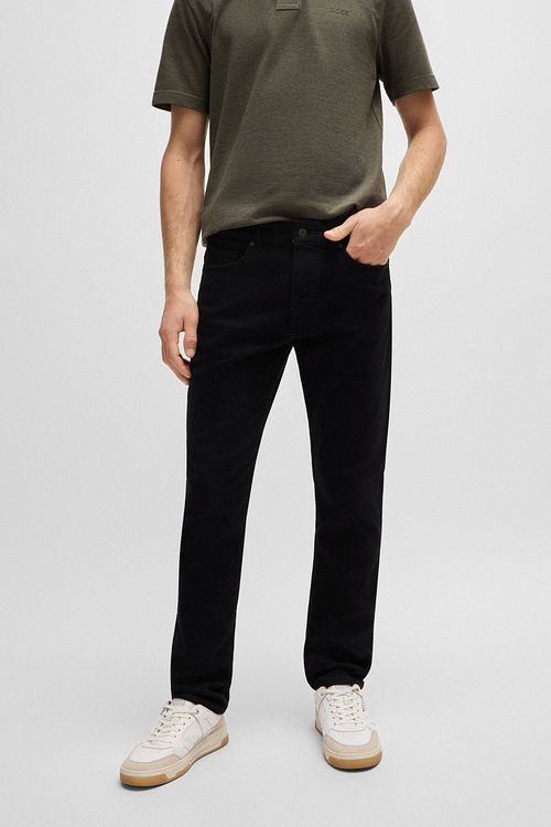 Czarne jeansy BOSS Delaware Model / Voorkant