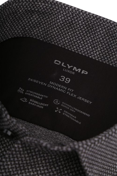 OLYMP Luxor Shirt 24/Seven Print Anthracite Product / Detail