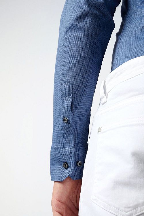 Camicia Desoto Kent Blu Model / Detail