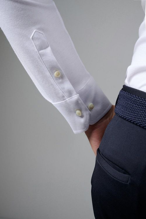 Desoto Camicia Essential Hai Jersey Bianca Model / Detail