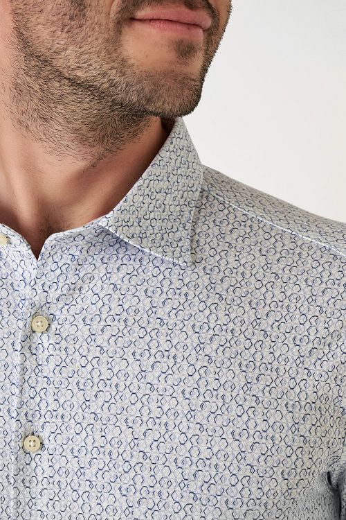 Camisa Desoto Timeless Elegance Print azul Model / Detail