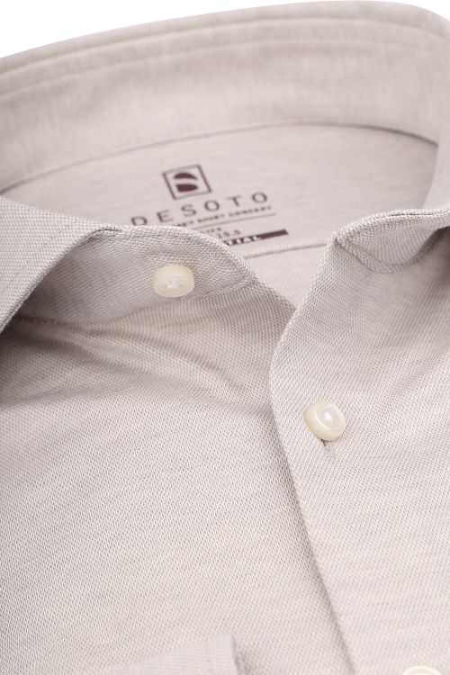 Desoto Essential Camicia Hai Piqué Beige Product / Detail