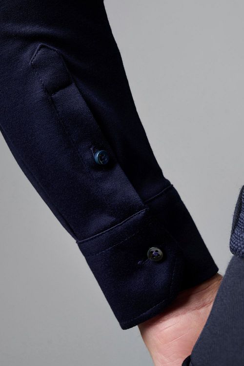 Desoto Essential Hemd Hai Jersey Navy Model / Detail