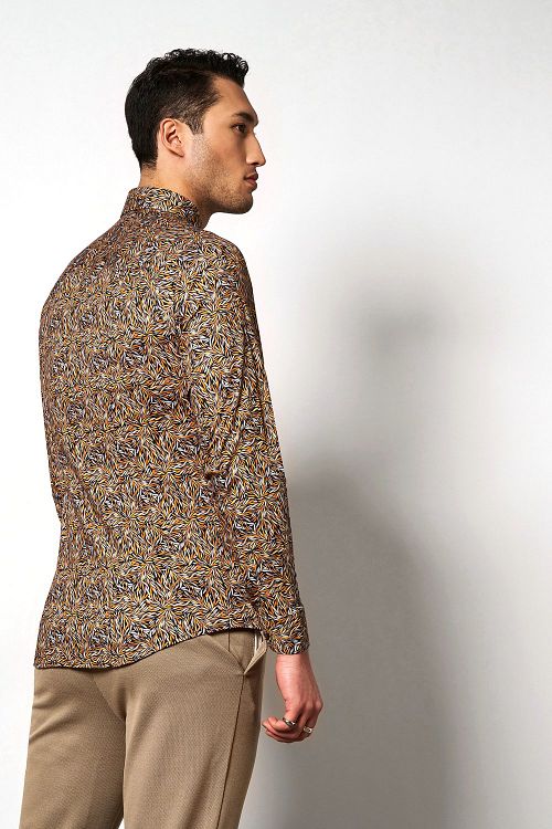 DESOTO Hemd Kent Blätter Orange Model / Achterkant