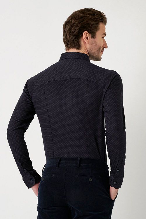 DESOTO Hemd Druck Wings Navy Model / Achterkant