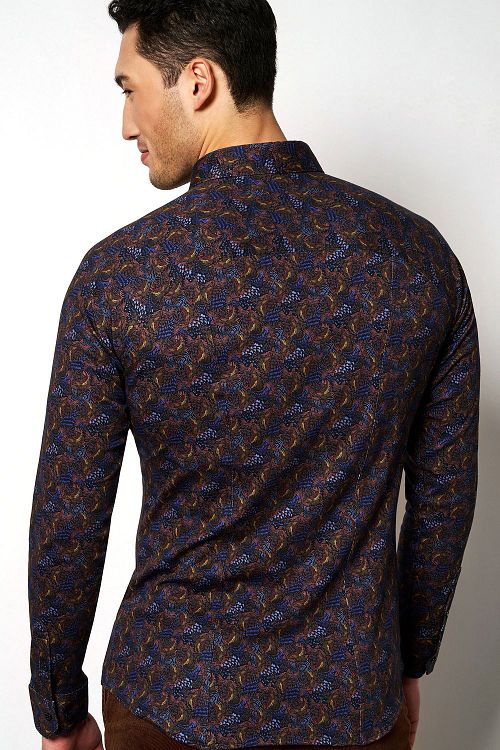 Desoto Hemd Kent Figuren Multicolour Model / Achterkant