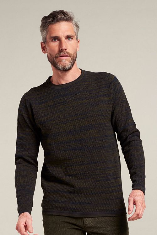 Dstrezzed Trøje Popcorn Melange Mørkegrøn Model / Voorkant