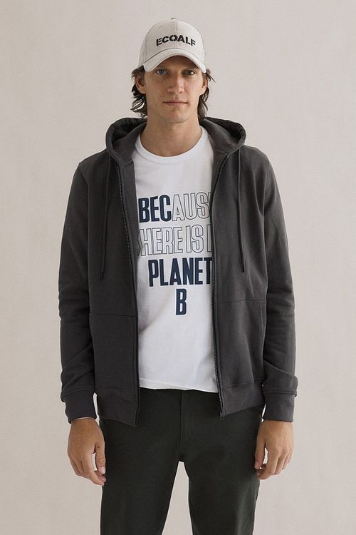 Ecoalf Steve Cardigan Grau Model / Voorkant