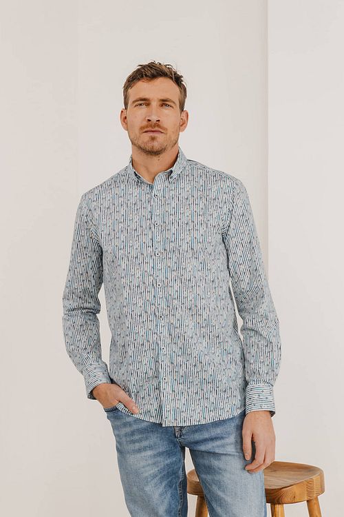 State Of Art Skjorte Stribet Pop Model / Voorkant