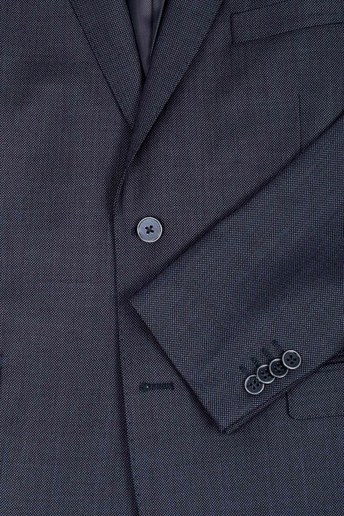 Garnitur Suitable Lucius Birdseye z wełny, granatowy Product / Detail