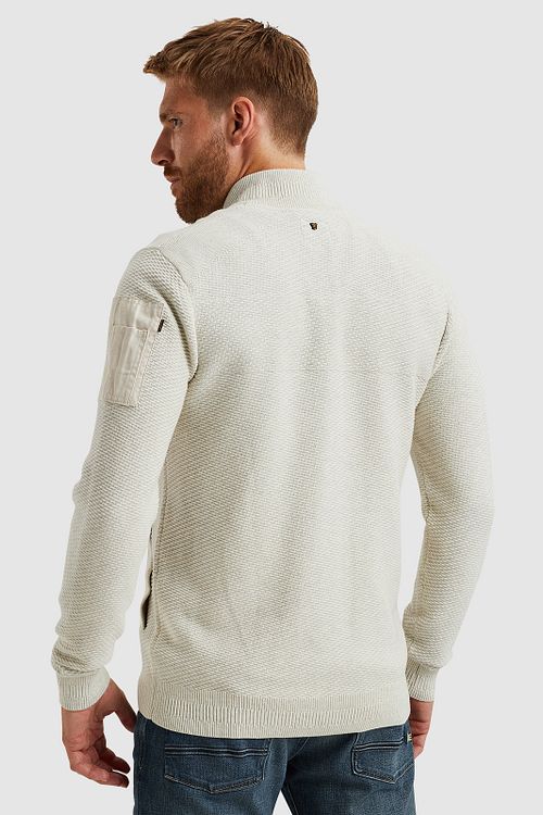 Gilet PME Legend Cargo Knit Ecru Model / Achterkant
