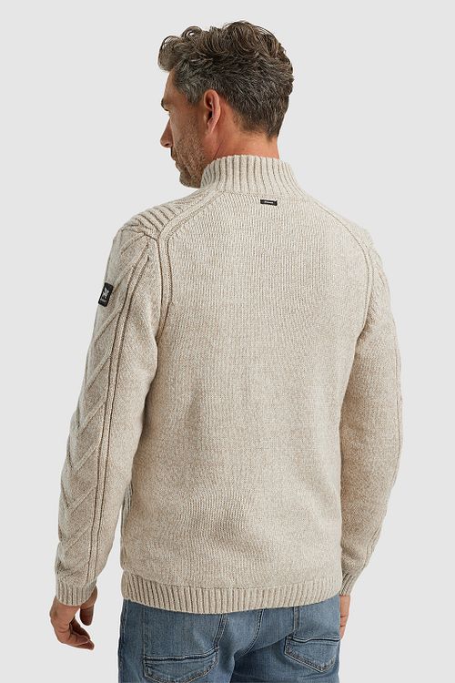 Gilet Vanguard in misto lana ecru Model / Achterkant