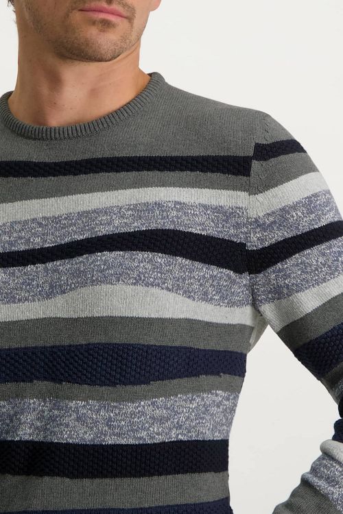 State Of Art Jacquard Genser Stripe Grå Model / Detail