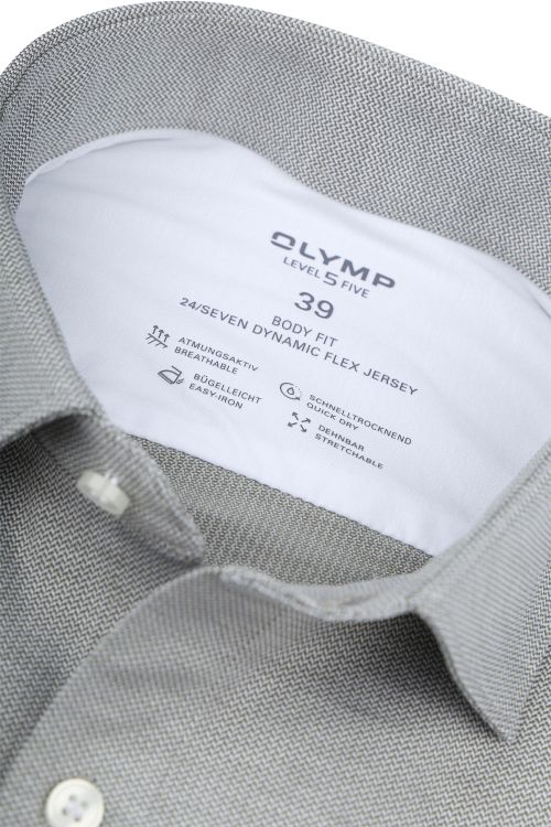 OLYMP Shirt Level 5 24/Seven Grey Green Product / Detail