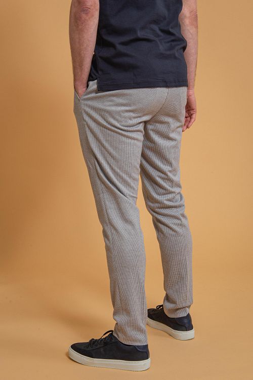 Suitable Pantaloni in jersey pied de poule grigi Model / Achterkant