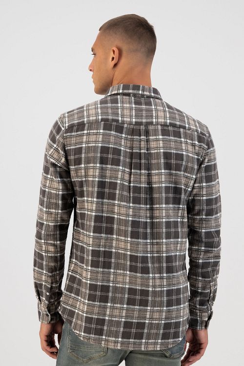 Dstrezzed Chenille Hemd Ruiten Grijs Model / Achterkant