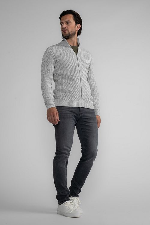 Petrol Kabelvest Nunam Greige Model / Voorkant