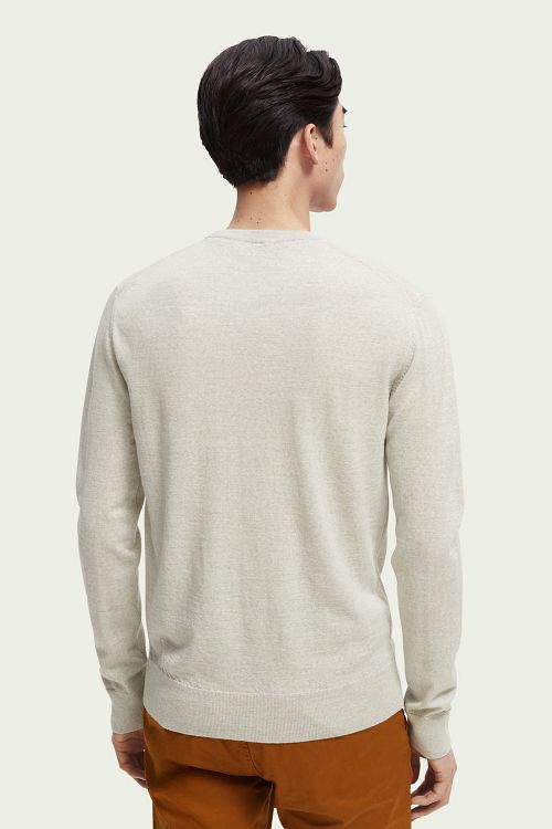Jersey de lana Scotch and Soda en gris Model / Achterkant