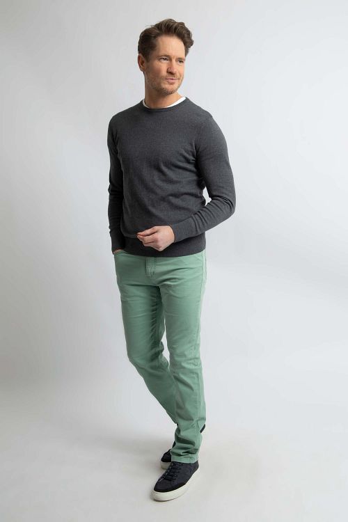 Steppin' Out Broek 5-pocket Johnson Sage Model / Voorkant