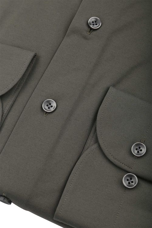 Profuomo Japanese Knitted Hemd Melange Donkergroen Product / Detail