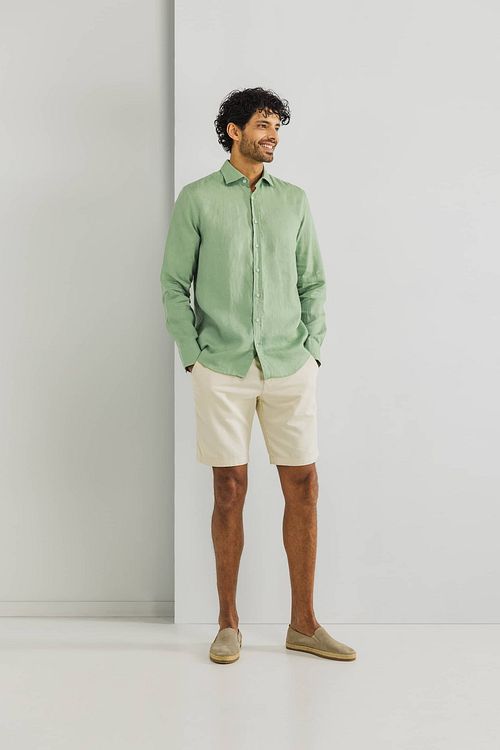 State Of Art Hemd Linnen Groen Model / Voorkant
