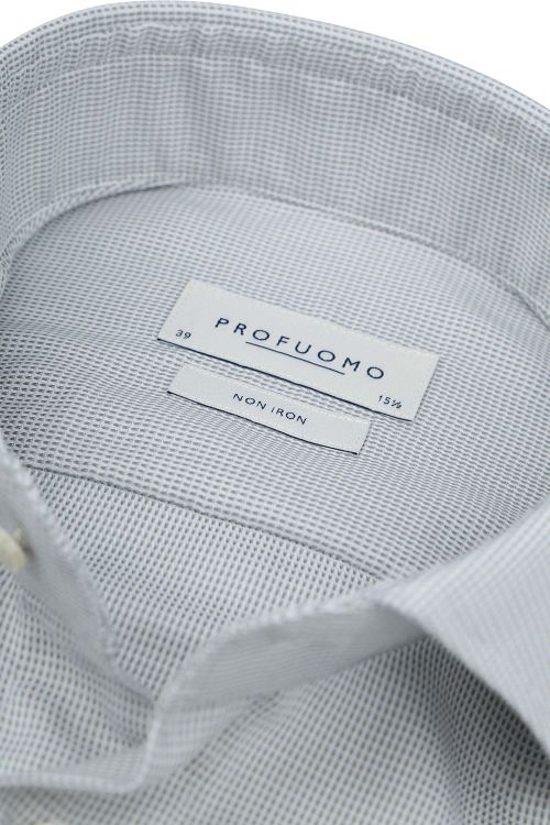 Profuomo Dobby Overhemd Print Lichtgroen Product / Detail