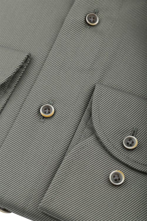 Profuomo Twill Skjorte Mørkegrøn Product / Detail