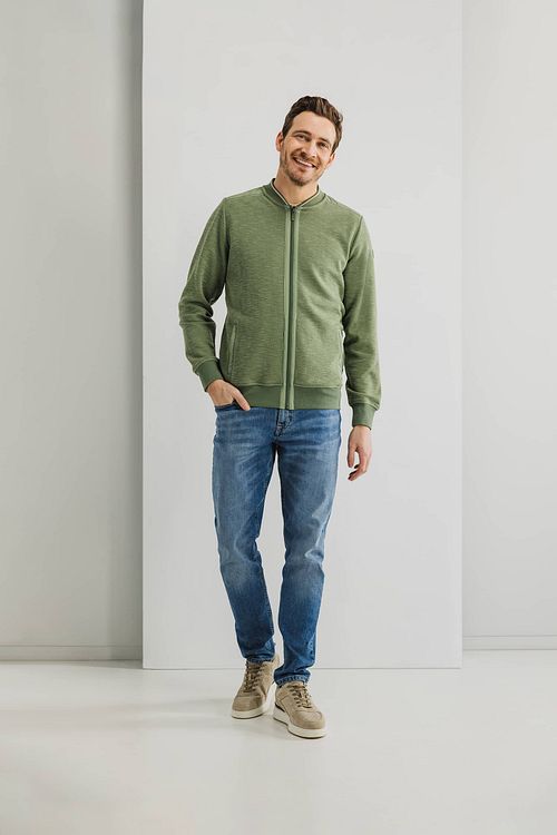 State Of Art Vest Zip Groen Model / Voorkant