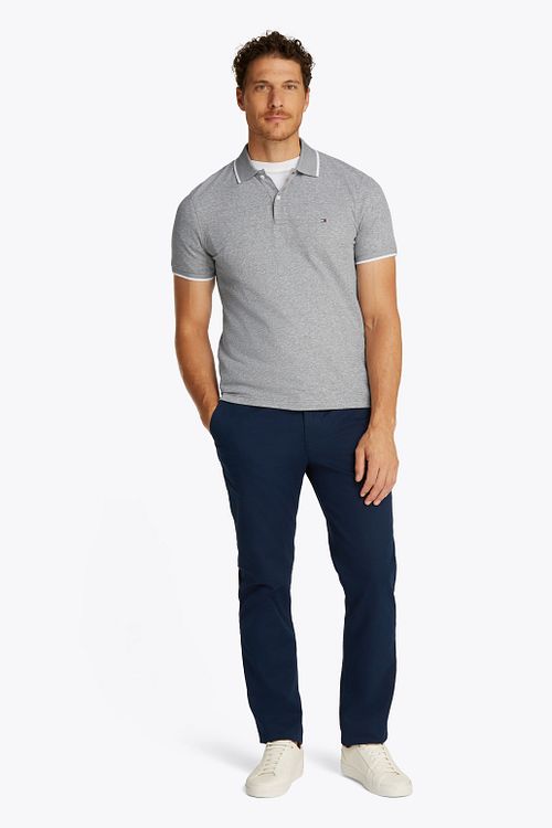 Tommy Hilfiger Linen Piqué Pikétröja Grön Model / Voorkant
