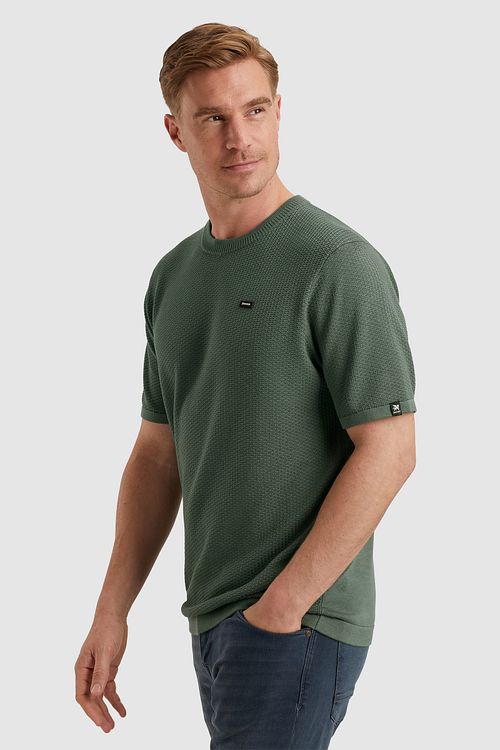 Vanguard T-shirt Struktur Grön Model / Zijkant