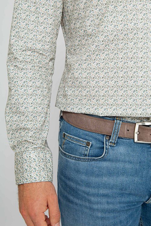 Suitable Skjorte Paisley Grønn Model / Detail