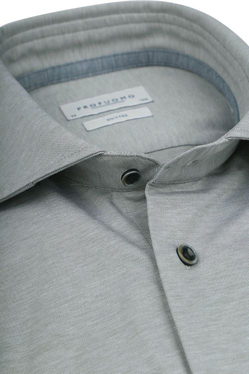 Profuomo Hemd Single Jersey Grün Melange Product / Detail