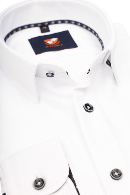 Suitable Skjorte Piqué Hvid 267-1 Product / Detail