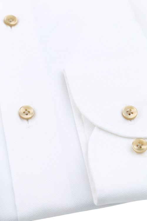 Profuomo Skjorte med Cutaway-krave i Hvid Dobby-stof Product / Detail