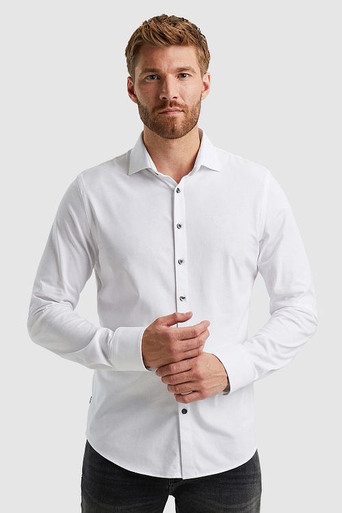 PME Legend Jersey Skjorte Hvid Model / Voorkant