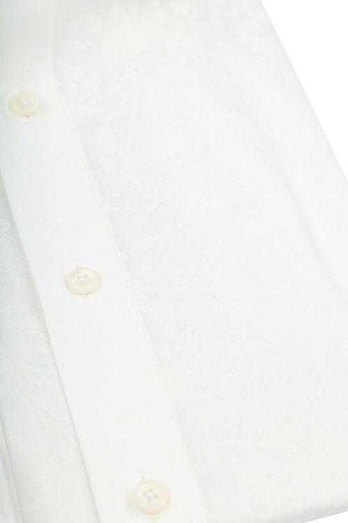 Olymp Luxor Skjorte Blomst Ton-i-ton Off White Product / Detail