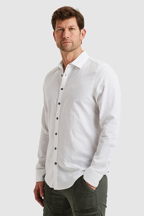 PME Legend Linbland Skjorte Hvit Model / Voorkant