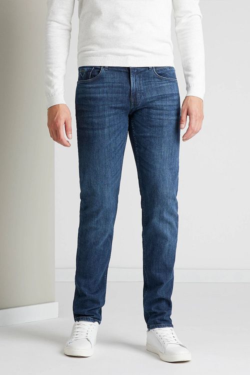 Jeans Vanguard V7 Rider Steel Washed Blue Model / Voorkant