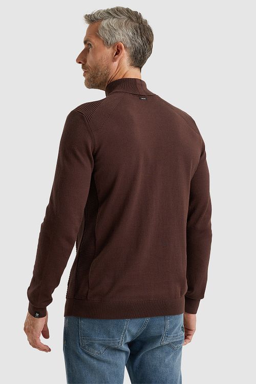 Jersey de cuello alto Vanguard con textura marrón Model / Achterkant