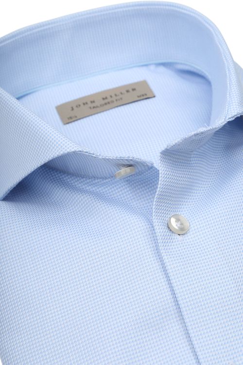 John Miller Shirt Small Check Light Blue Product / Detail