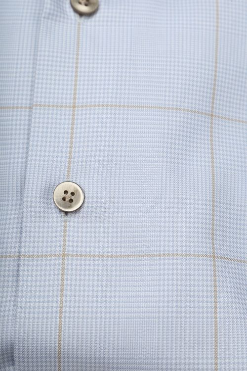 John Miller Shirt Check Light Blue Product / Detail