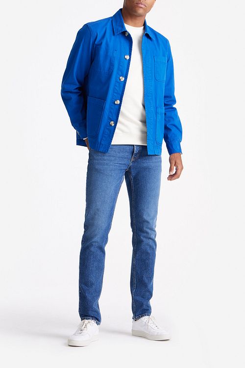 KING Essentials The Benjamin Overshirt azul royal Model / Voorkant