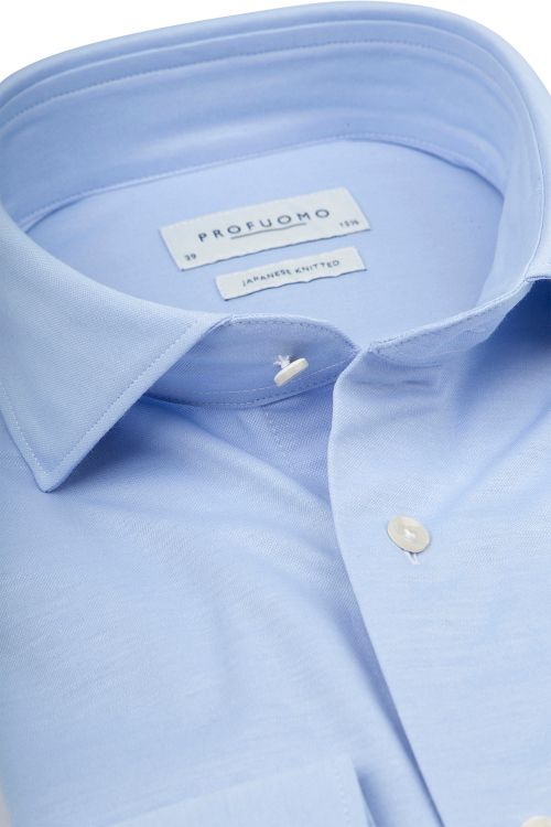 Profuomo Japanese Knitted Hemd Lichtblauw Product / Detail